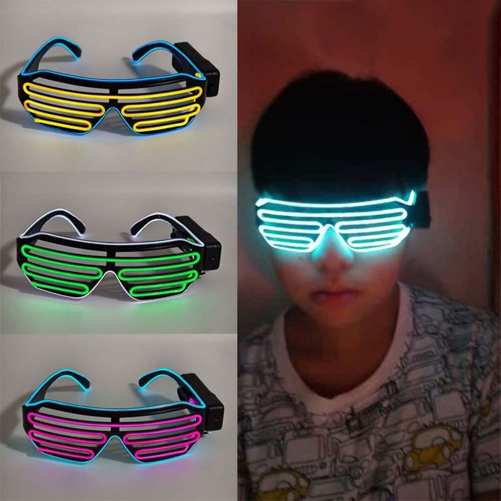 Glow In The Dark Party Glasses - Kacamata LED Nirkabel Bercahaya Kacamata Neon