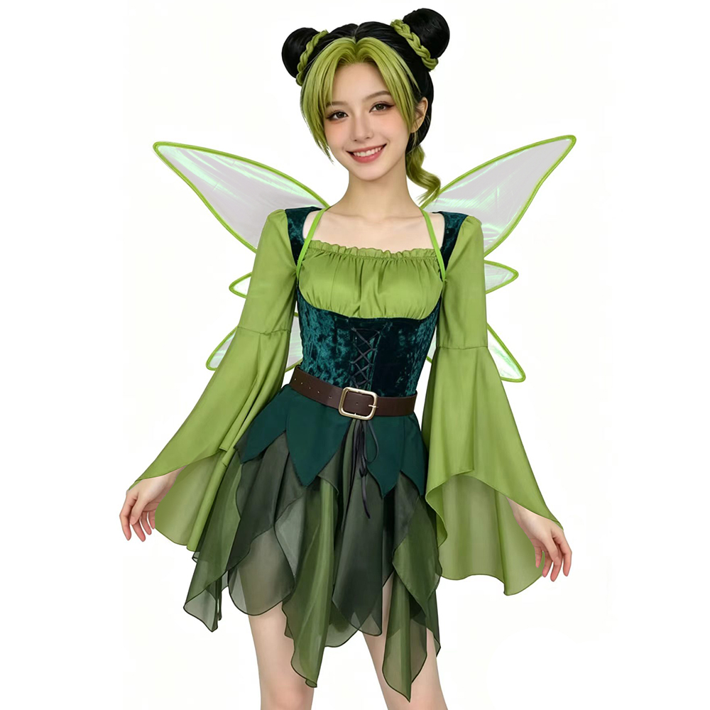 Medieval Renaissance Dress Women - Gaun Cosplay Elf Abad Pertengahan untuk