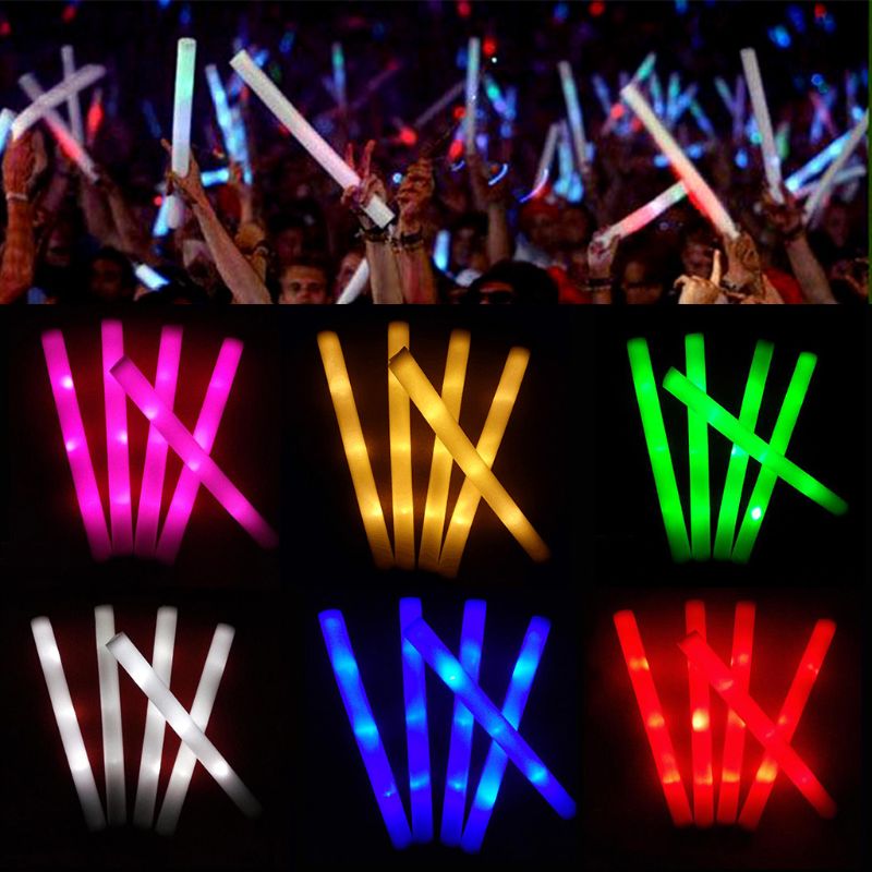 Flashing Led Foam Sticks Party - 30/50 Buah Led Batang Busa Bersinar