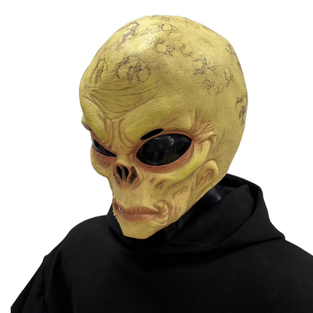 Latex Alien Mask Realistic - Topeng Tengkorak Alien UFO Realistis Cosplay