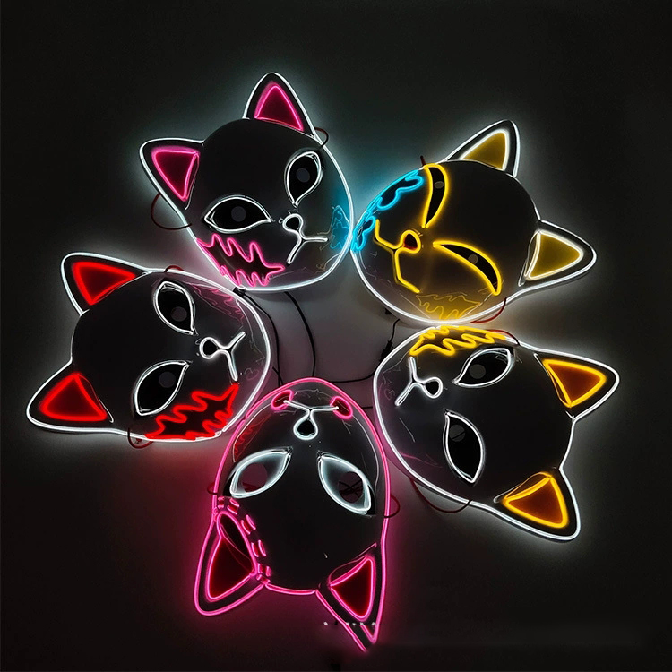 Led Purge Mask Halloween - Masker Rubah Setan Anime Jepang Cosplay