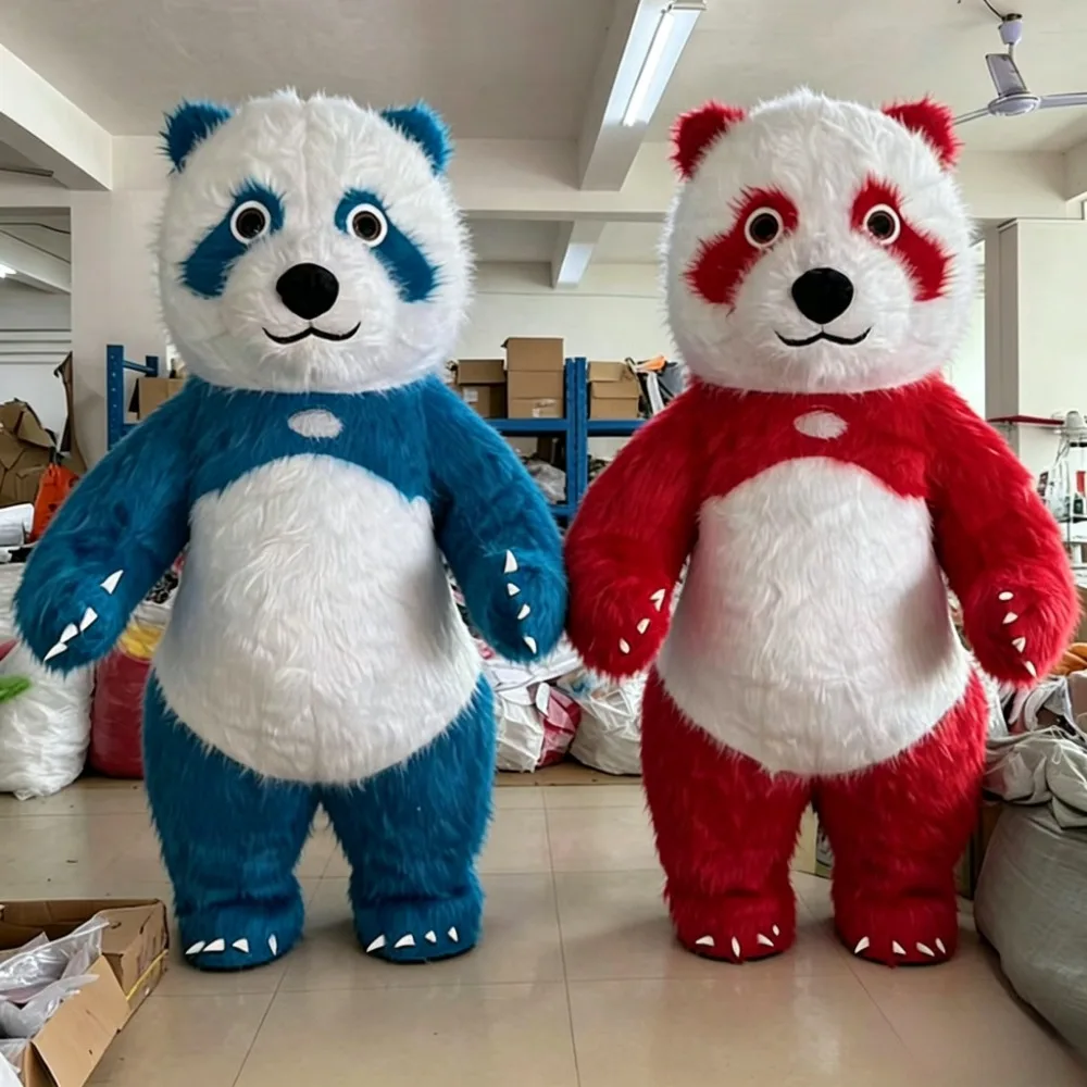 Costumes - Kostum Maskot Panda Raksasa Berwarna-warni yang