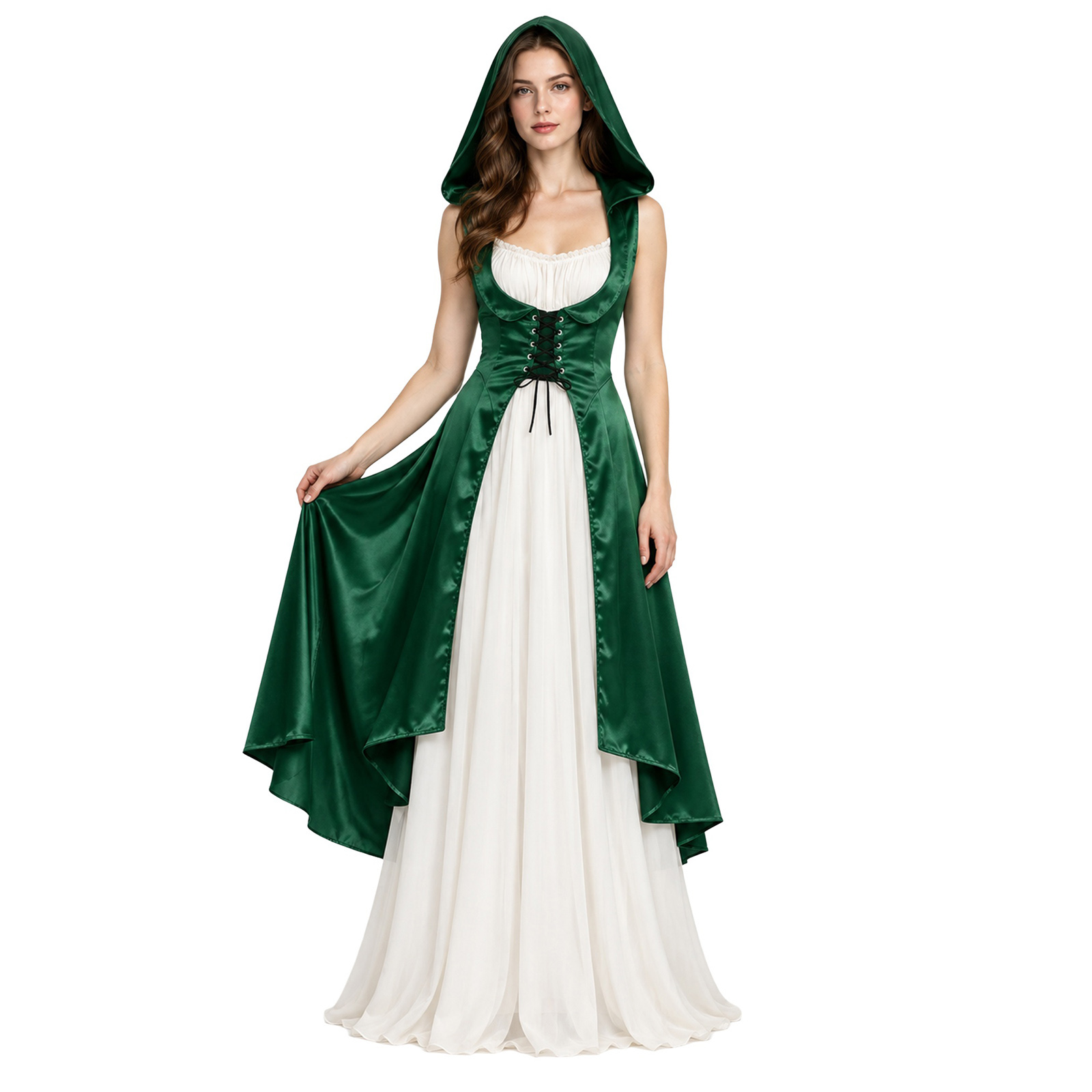 Gaun dengan potongan tinggi-re - Medieval Renaissance Dress Women ulasan dan harga