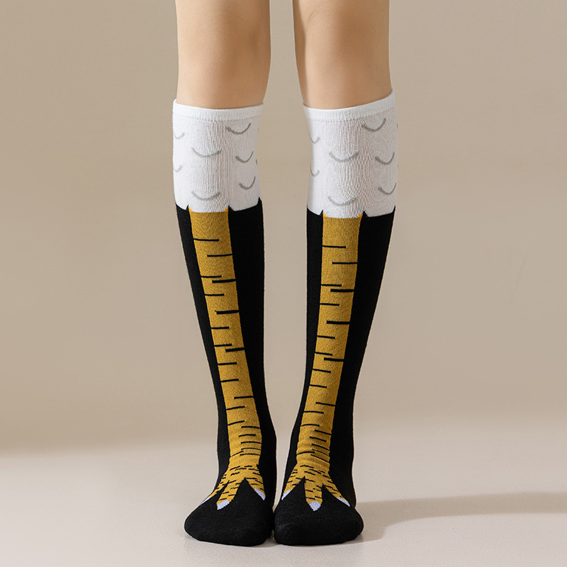 Kaos Kaki Pria 1/2paris Motif  - Funny Chicken Leg Socks ulasan dan harga