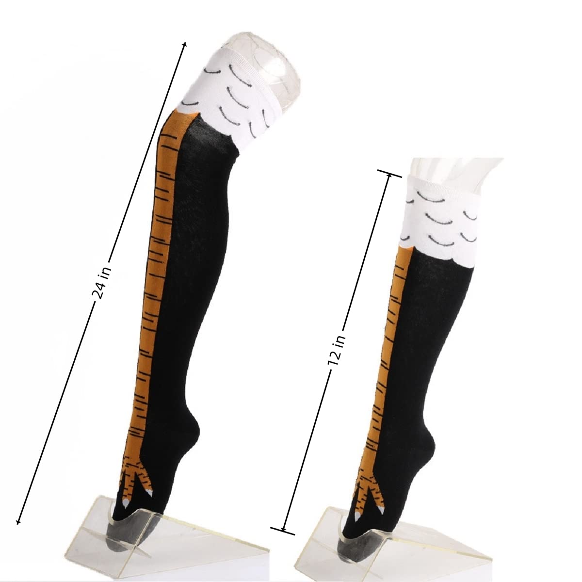 Stoking wanita setinggi paha b - Funny Chicken Leg Socks ulasan dan harga