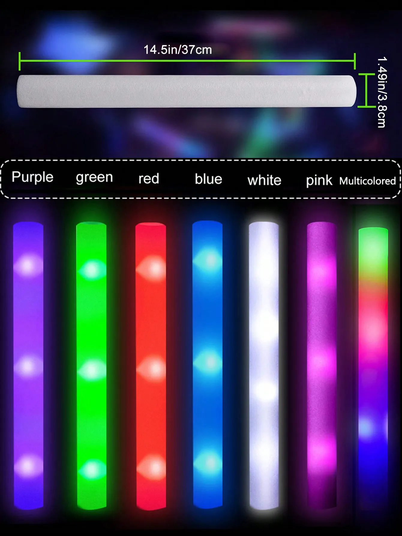 20/30 Buah Tongkat Cahaya Busa - Flashing Led Foam Sticks Party ulasan dan harga