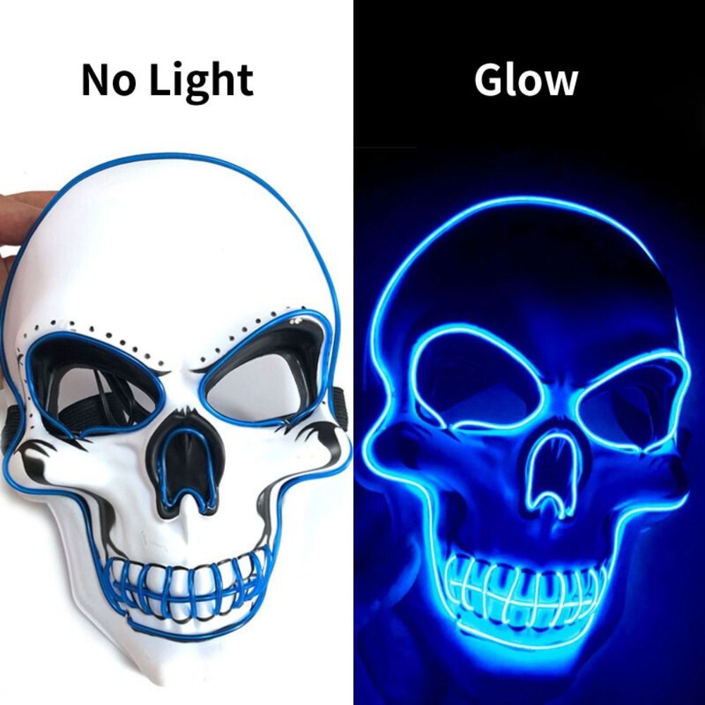 Masker Tengkorak Halloween Hor - Led Purge Mask Halloween ulasan dan harga