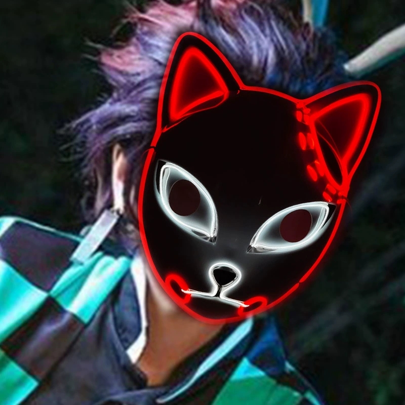 Masker Rubah Setan Anime Jepan - Led Purge Mask Halloween ulasan dan harga