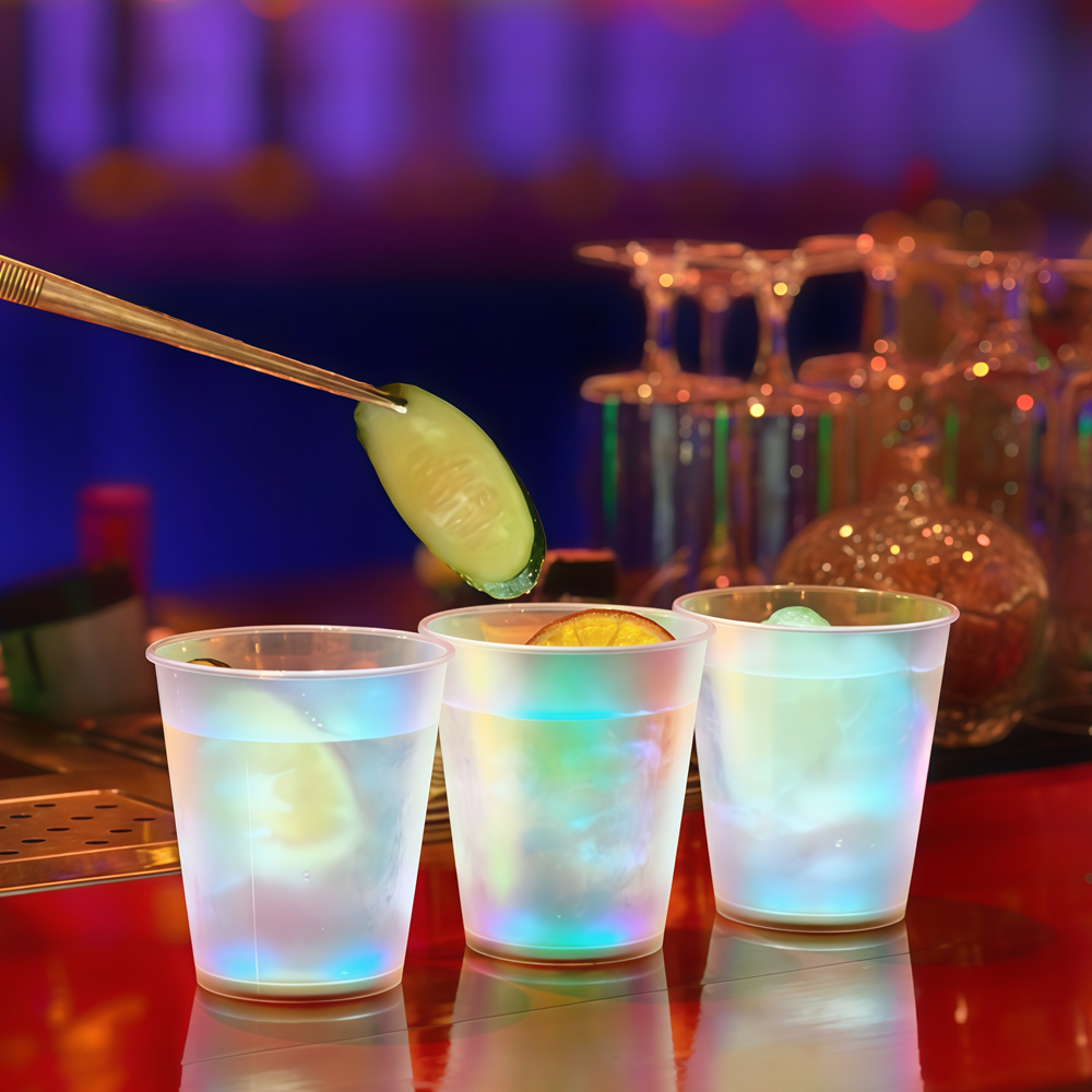 10pcs Gelas LED Menyala dalam  - Glow In The Dark Party Glasses ulasan dan harga