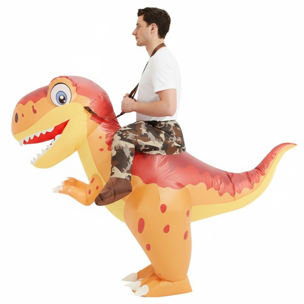 Kostum T-Rex Dinosaurus Tiup D - Inflatable Dinosaur Costume Adult ulasan dan harga
