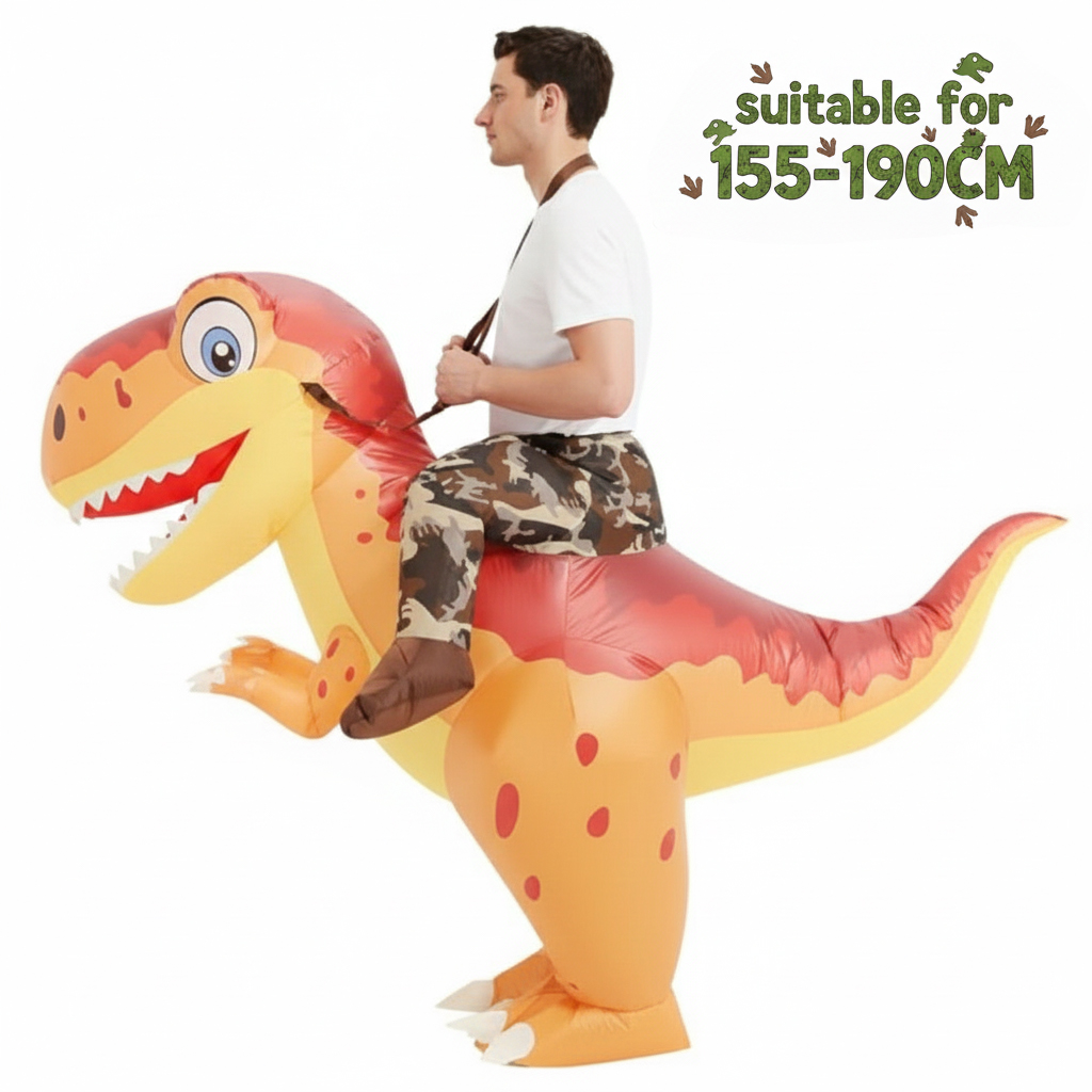 Kostum T-Rex Dinosaurus Tiup D - Inflatable Dinosaur Costume Adult ulasan dan harga