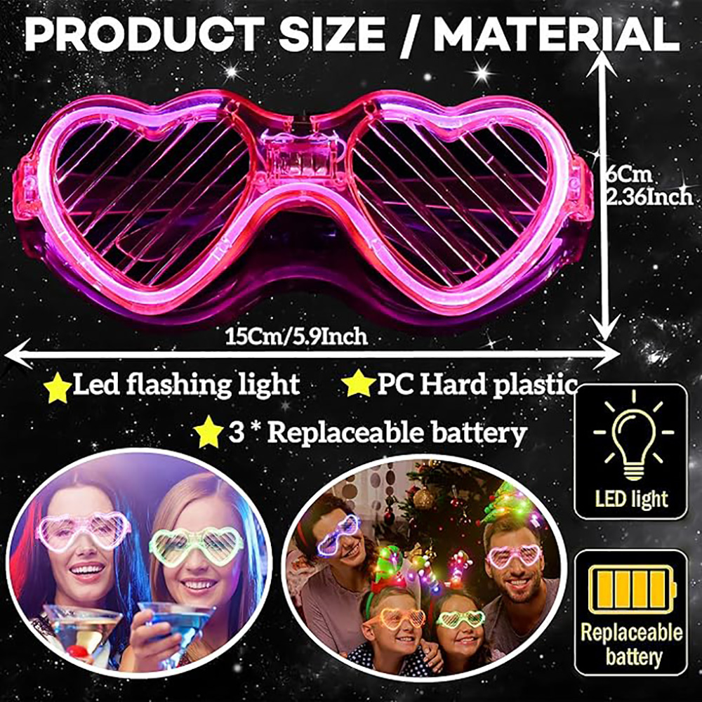 5/10/20/30/50 Kacamata Menyala - Glow In The Dark Party Glasses ulasan dan harga