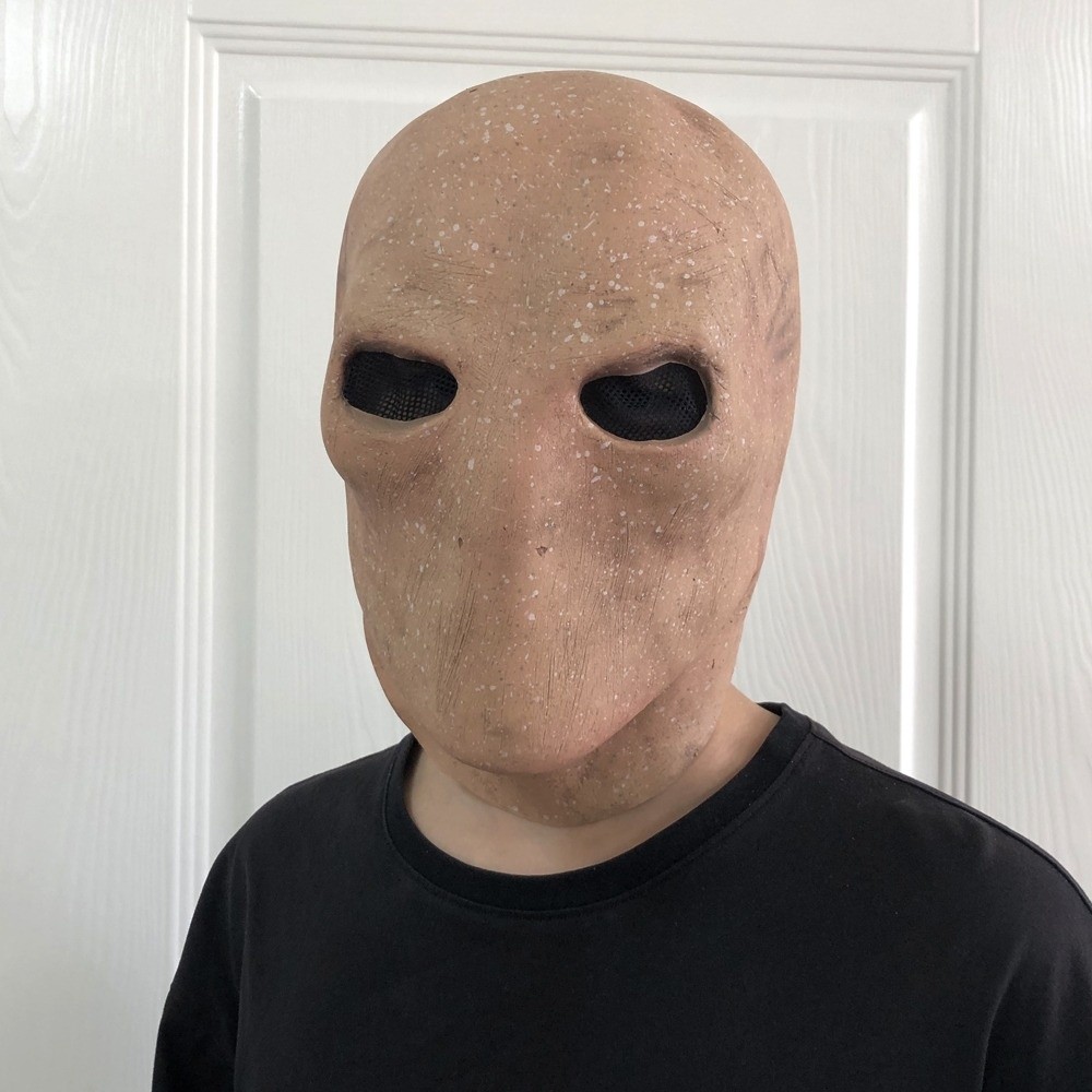 Topeng Slenderman Halloween, T - Latex Alien Mask Realistic ulasan dan harga