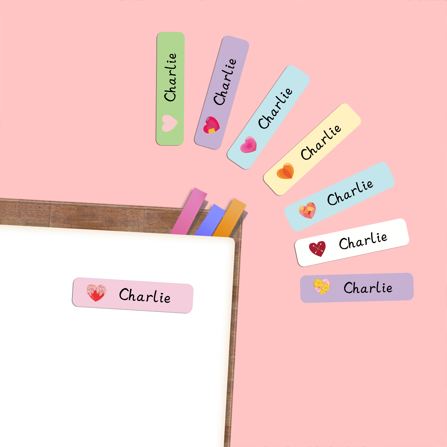 Stiker Label Nama Bentuk Hati  - Party Supplies ulasan dan harga