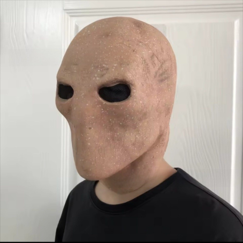 Topeng Slenderman Halloween, T - Latex Alien Mask Realistic ulasan dan harga