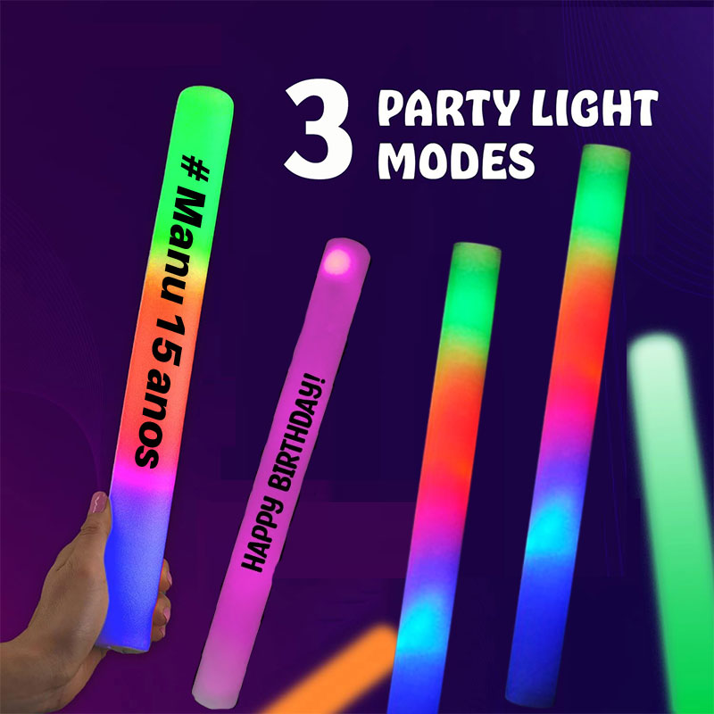 30 Tongkat Busa LED Bercahaya, - Flashing Led Foam Sticks Party ulasan dan harga