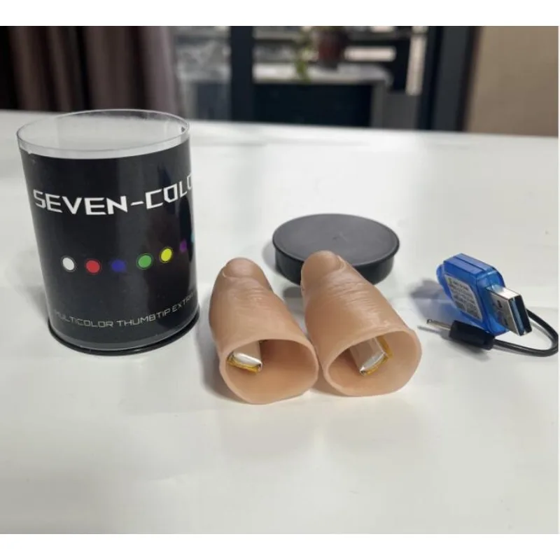 Lampu LED tujuh warna ujung je - Thumb Tip Magic Trick Set ulasan dan harga