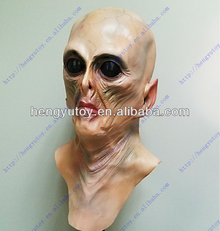 Topeng Alien Mewah Kostum Tope - Latex Alien Mask Realistic ulasan dan harga