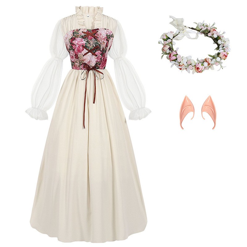 Gaun Korset Bergaya Renaisans  - Medieval Renaissance Dress Women ulasan dan harga