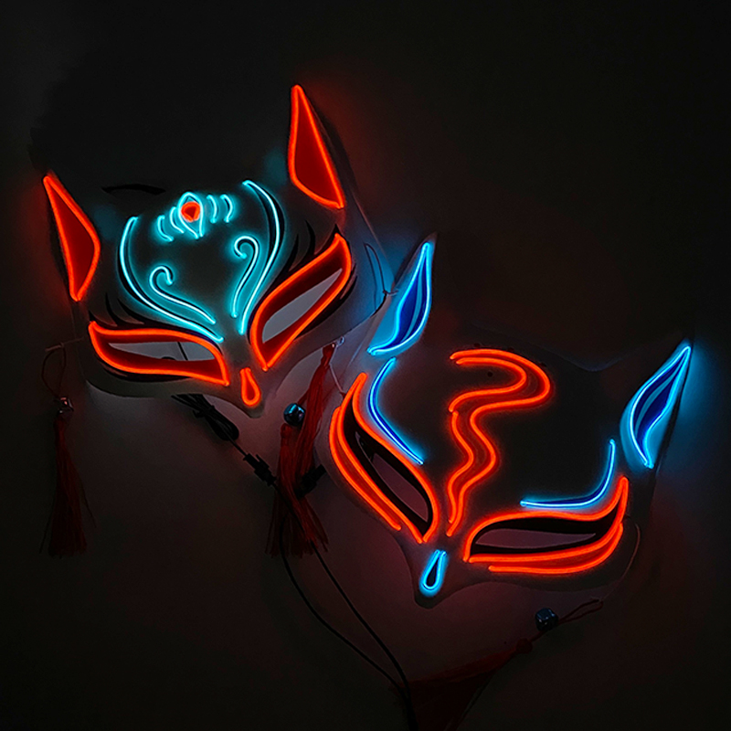 Topeng Horor Halloween Neon To - Led Purge Mask Halloween ulasan dan harga