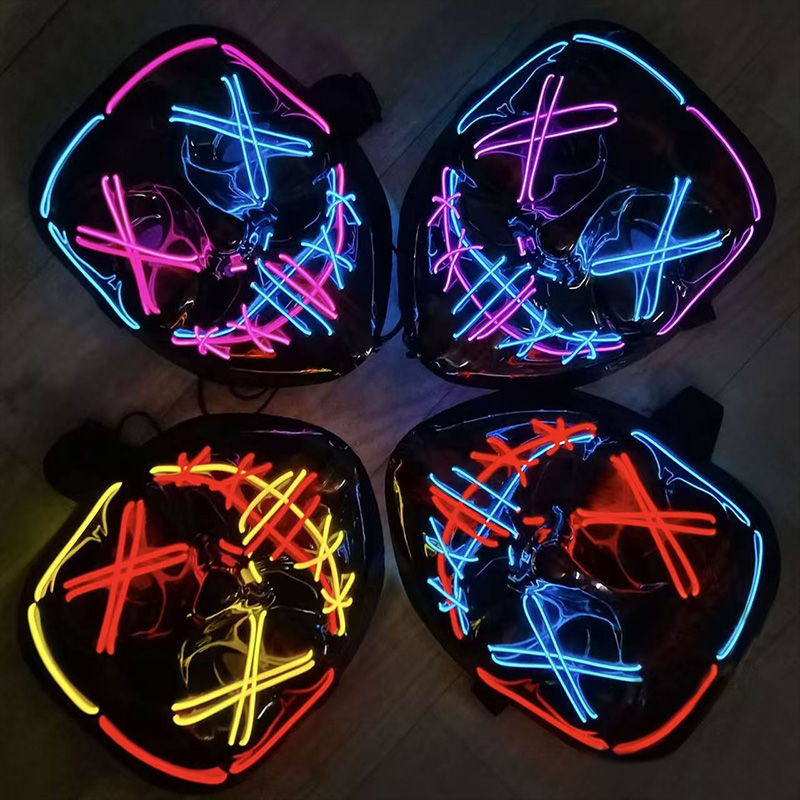 Masker Purge LED Nirkabel Berc - Led Purge Mask Halloween ulasan dan harga