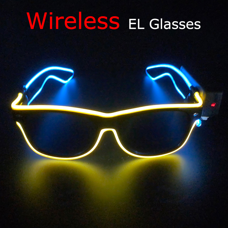 Kacamata Hitam LED Keren Nirka - Glow In The Dark Party Glasses ulasan dan harga