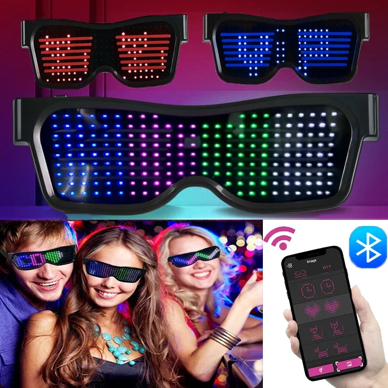 Kacamata LED multibahasa Bluet - Glow In The Dark Party Glasses ulasan dan harga